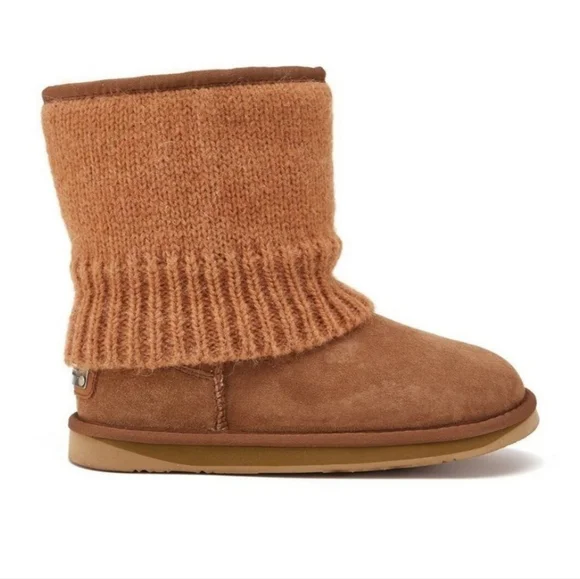 Australia Luxe Collective Fame Short Knit Boot in Chestnut. #238. Size 9 - Picture 7 of 10
